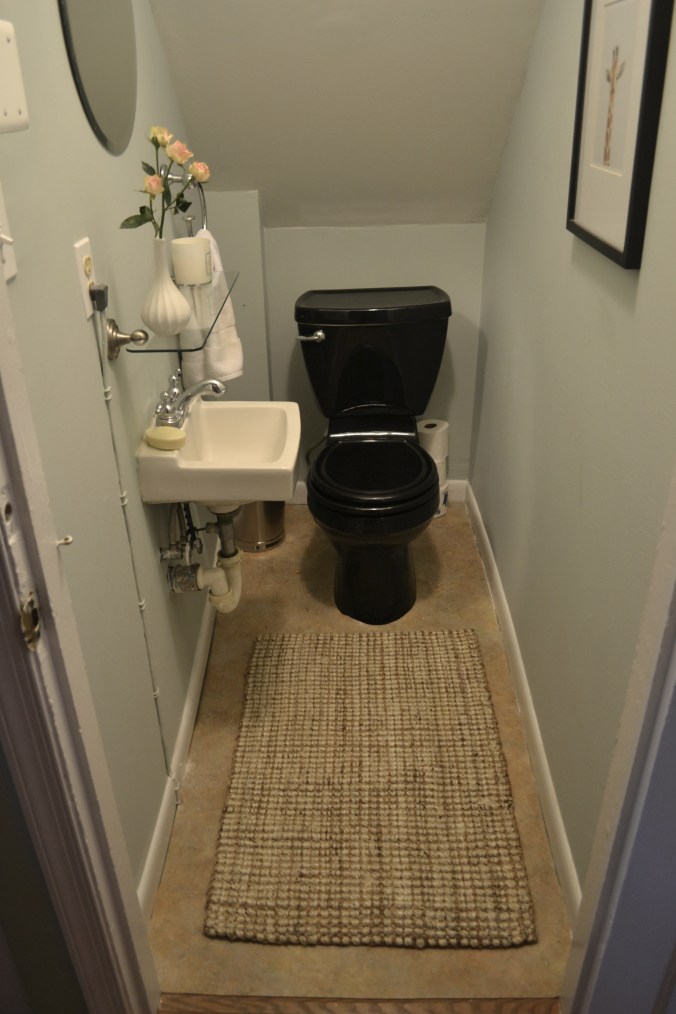 Painted Linoleum Bathroom Floor | Just Something I Whipped Up
