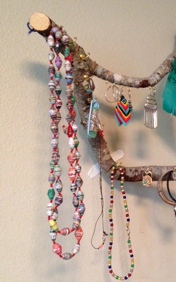 Found Stick Jewelry Organizer by Just Something I Whipped Up